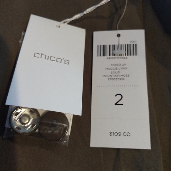 Chico's Mixed Up Maggie Lynn Solid Mountain Miss Jacket M - Picture 12 of 12